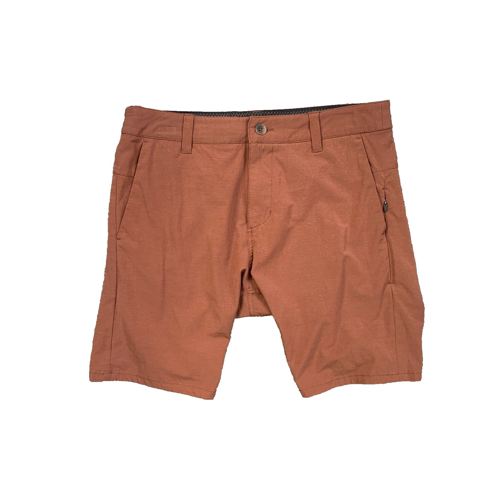 Vuori Shorts Mens 30 Cocoa Brown Aim Flat Front Lightweight Performance Golf